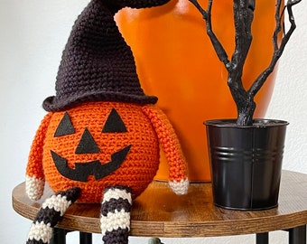 Pumpkin Jack Crochet Pattern, Halloween Decor, Amigurumi