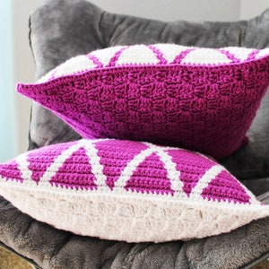 Diamond Criss Cross Crochet Pillow Pattern image 6