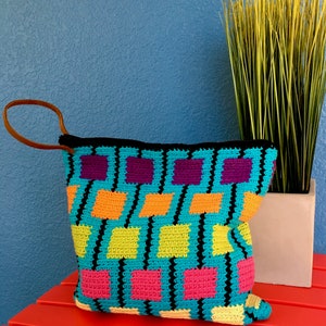 Lollipop Tapestry Crochet Pattern, Crochet Pouch, Crochet Clutch, Crochet Purse image 4