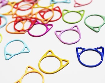 Knitty Kitty Stitch Knitting Markers, Knitting Tools, Set of 10