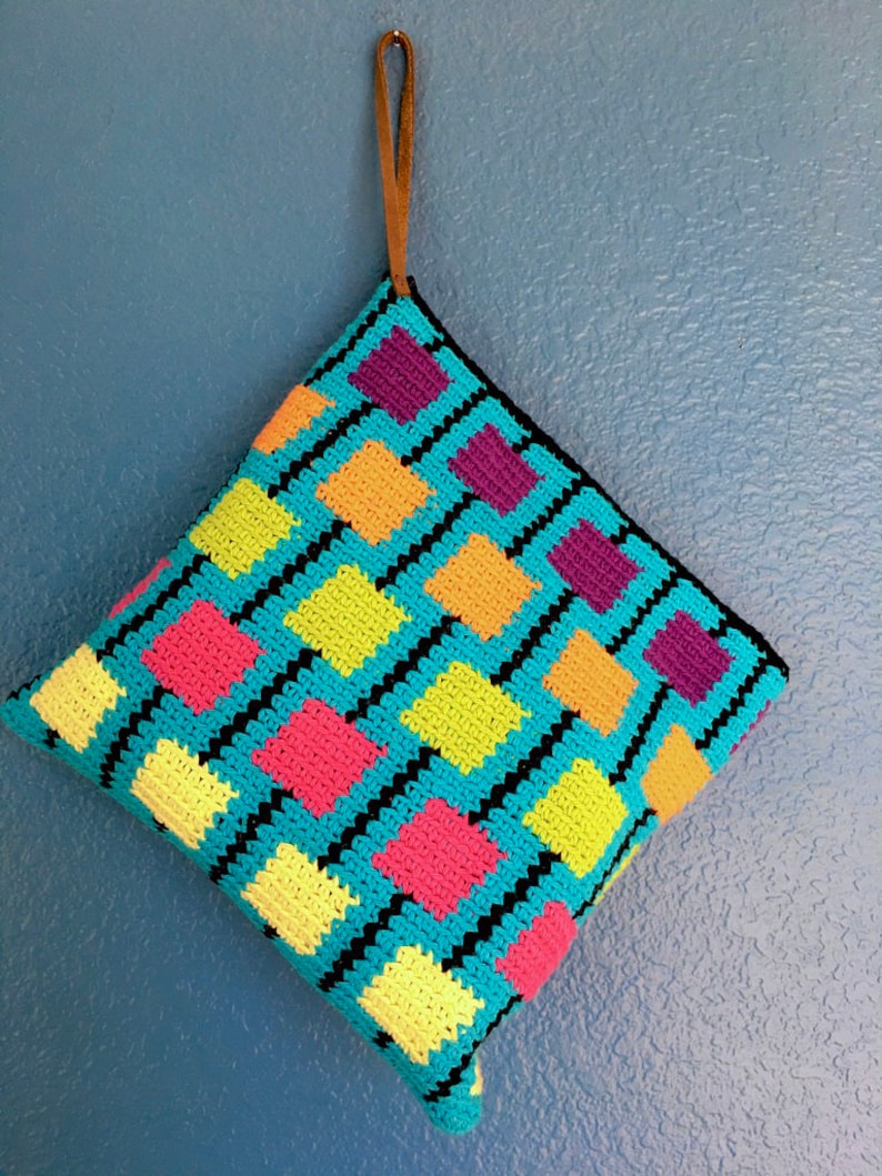 Lollipop Tapestry Crochet Pattern, Crochet Pouch, Crochet Clutch, Crochet Purse image 3