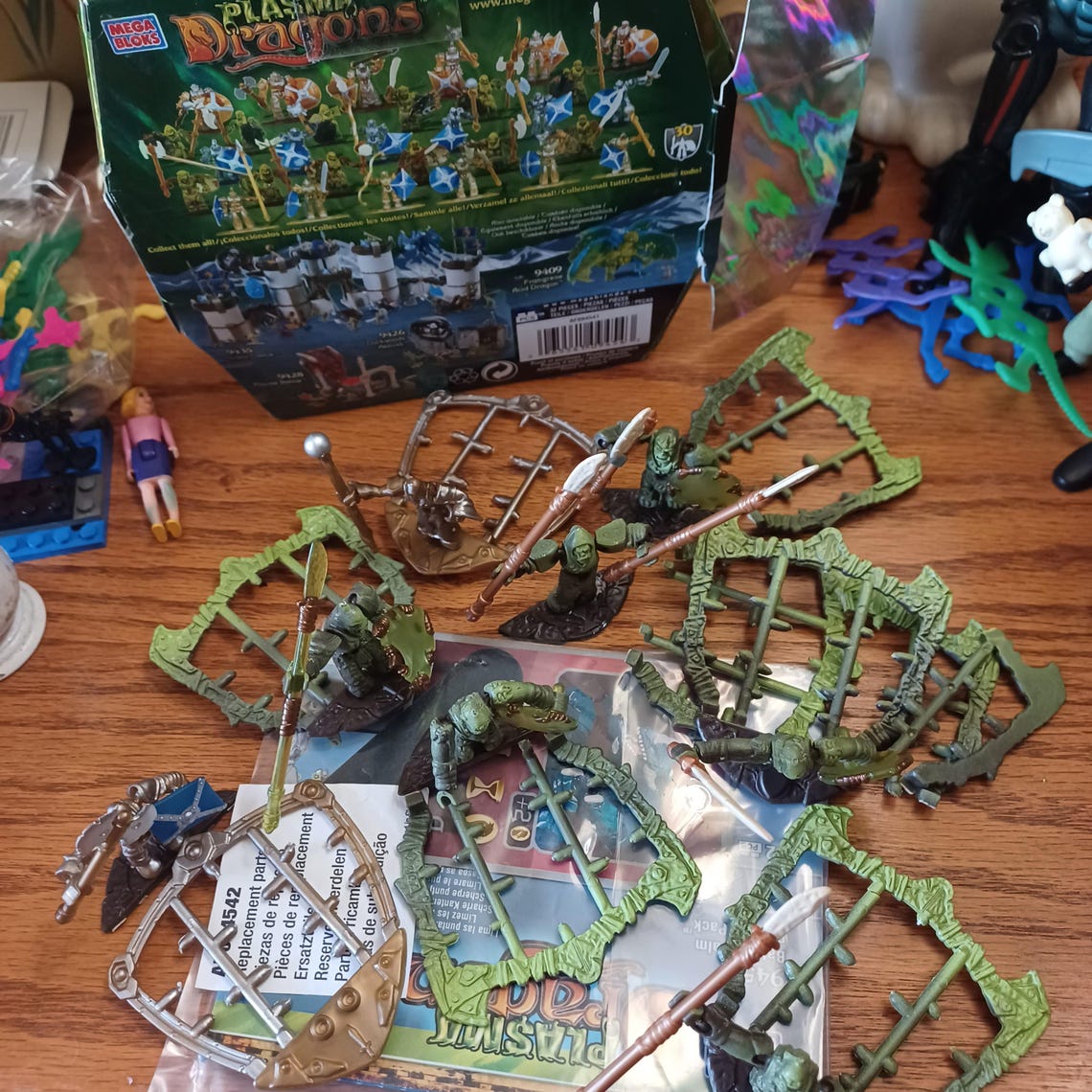 Mega Bloks Plasma Dragons set 9454 From 2007 Figures Bases Accessories Instructions Original Plastic and Box 30 of 32 pieces, foto 3 di 5