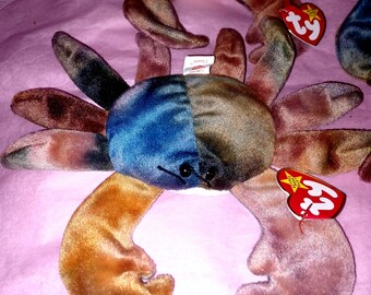 Ty Original Mütze Baby CLaude Crab 1996 Tush Tag Rare Retired Wie Neu Vintage Immer aufbewahrt