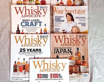 Revista Whiskey Advocate: 8 números atrasados para usar en álbumes de recortes, collages, coleccionismo, lectura, papel, manualidades, referencia 2024-2026