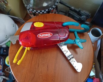 PLAYSKOOL Schweizer Taschenmesser Taschenlampe Multi-Tool 2001 Funktioniert Kind so tun, als ob lose spielen wie es ist