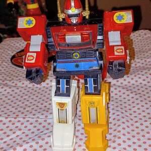 Jouet Power Rangers Rescue - Super Train Megazord Deluxe - Bandai 1999 - Occasion