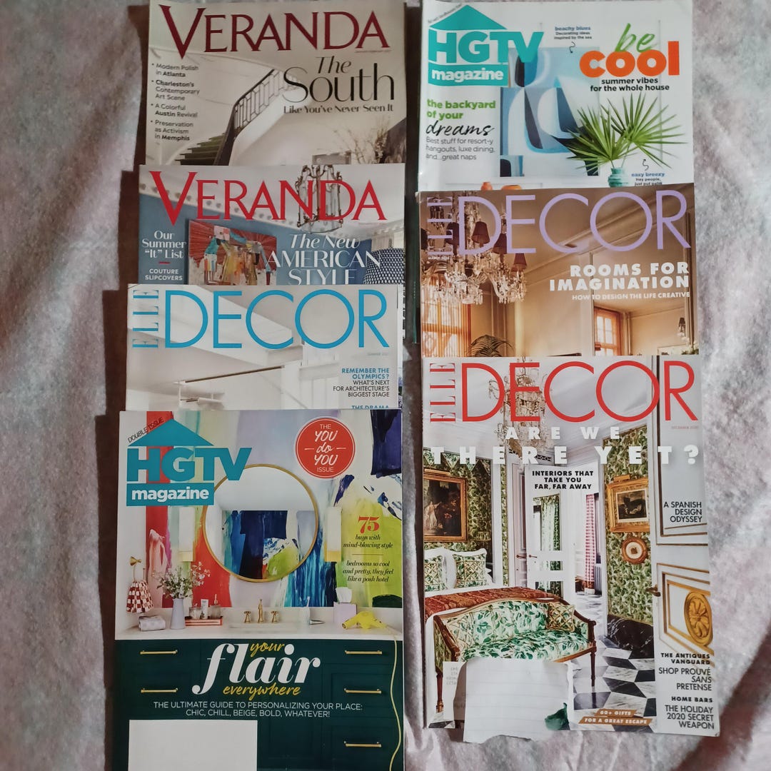 Veranda Collage Elle Decor Veranda HGTV Magazine 7 Back Issues to Use for Scrapbooks ...