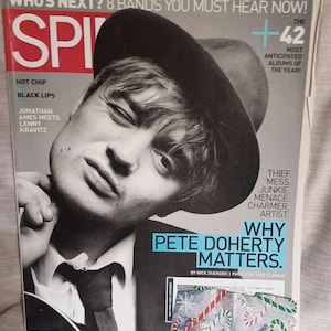 Spin Magazine, Februar 2008, Pete Doherty auf dem Cover, Hot Chip Black Lips, seltene Sammlerausgabe