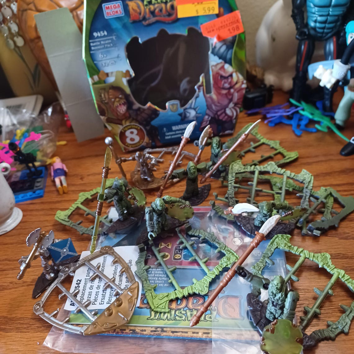 Mega Bloks Plasma Dragons set 9454 From 2007 Figures Bases Accessories Instructions Original Plastic and Box 30 of 32 pieces, foto 1 di 5