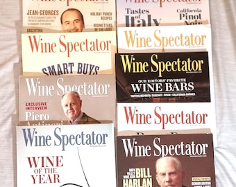 Revista Wine Spectator: 11 números atrasados para usar en álbumes de recortes, collages, coleccionismo, lectura, papel, manualidades, referencia 2025-2026