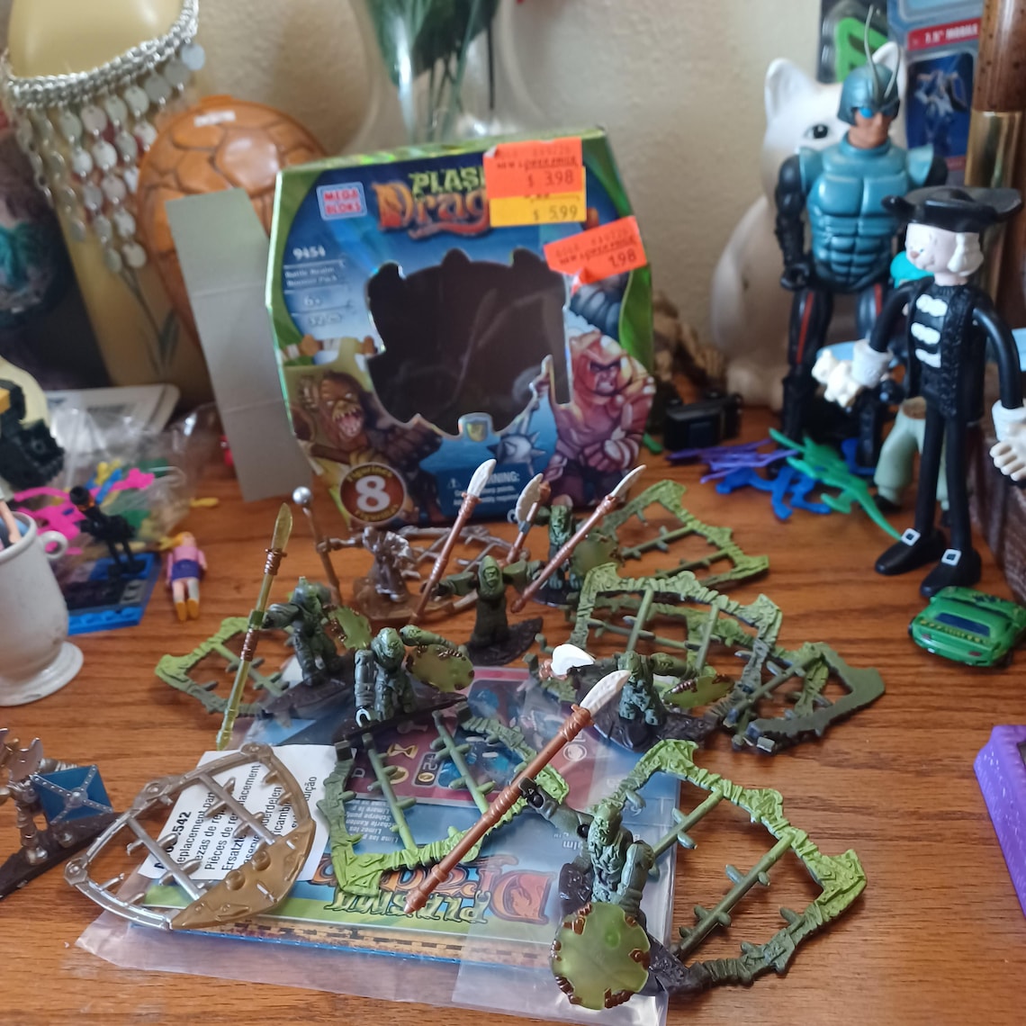 Mega Bloks Plasma Dragons set 9454 From 2007 Figures Bases Accessories Instructions Original Plastic and Box 30 of 32 pieces, foto 2 di 5