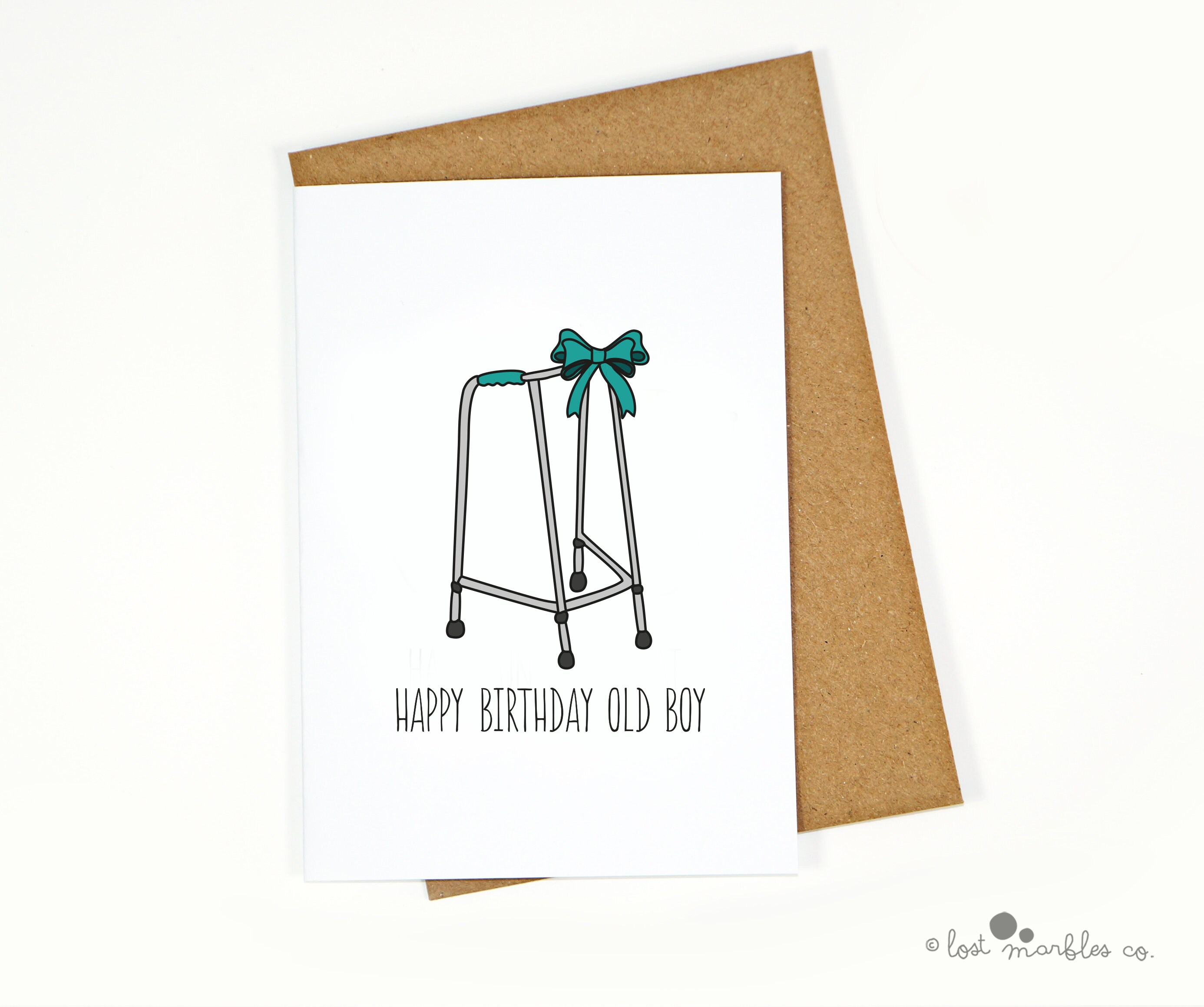 Funny Birthday Card - Happy Birthday Old Boy