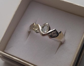 Nightlight Mother of Pearl and Sterling Silver Scroll Ring Nightlight Mother of Pearl and Sterling Silver Scroll Ring