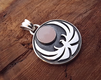 Nightingales Pendant, Skyrim lore, solid silver amulet, natural stones, Larp accessories, fantasy jewelry, the elder scrolls, thieves guild.