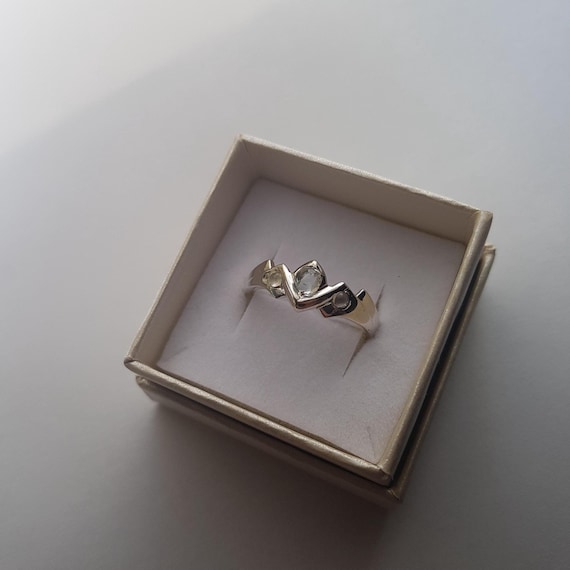 Nightlight Mother of Pearl and Sterling Silver Scroll Ring Nightlight Mother of Pearl and Sterling Silver Scroll Ring