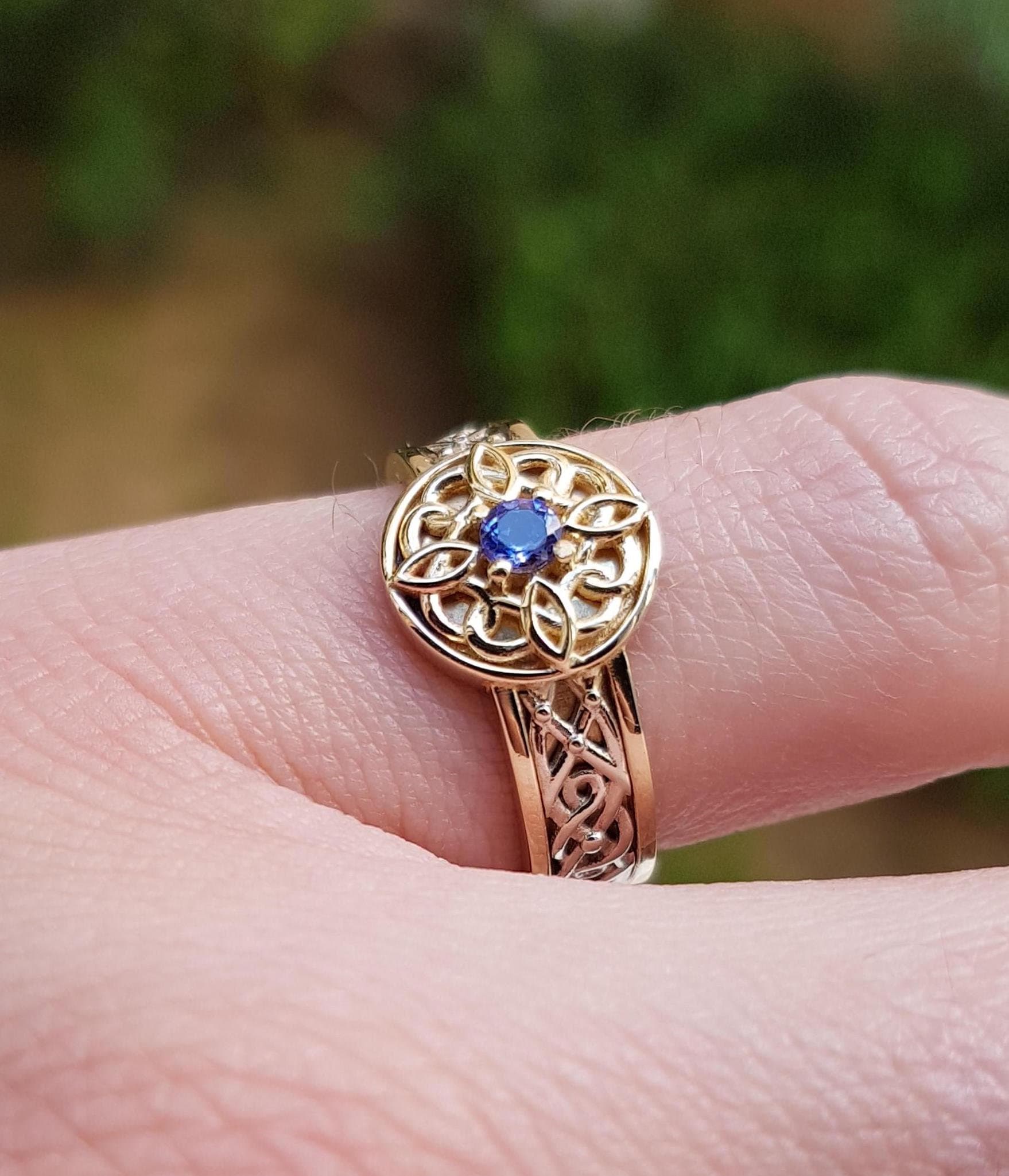 Mara Wedding Ring, Skyrim Gold Jewelry, Wedding Band, Skyrim Lore, Celtic  Ring, Natural Stones, Emerald, Tanzanite, Sapphire, Diamond. - Etsy, image size:1758x2049