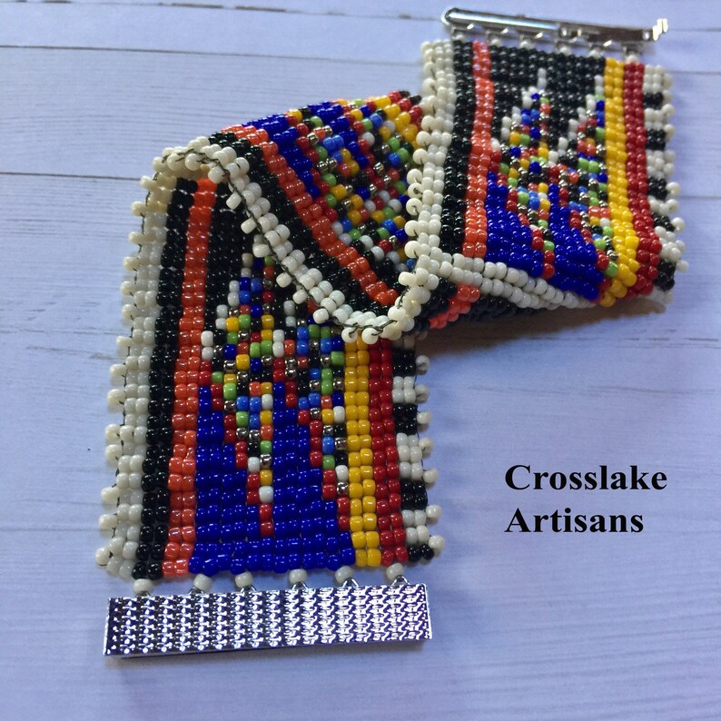 Loom beaded bracelet in bright primary colors. Beaded cuff bracelet beaded women/'s bracelet,boho beaded bracelet