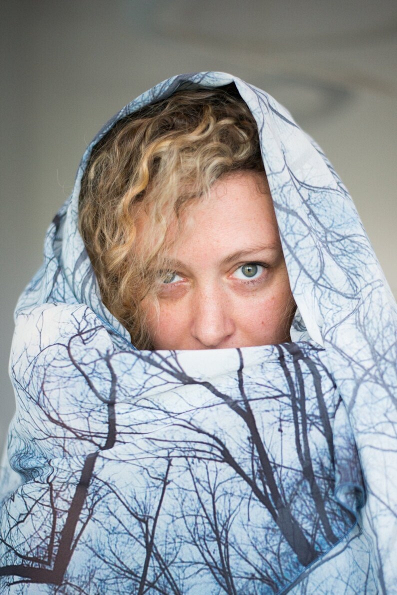 Women Gift Summer Wrap Scarf Unique Scarf Wrap Tree Scarf Etsy