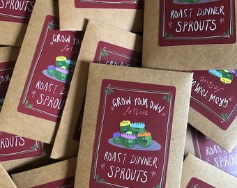 Grow your own Festive Sprouts  - stocking fillers - xmas gifts - advent calenders- favors