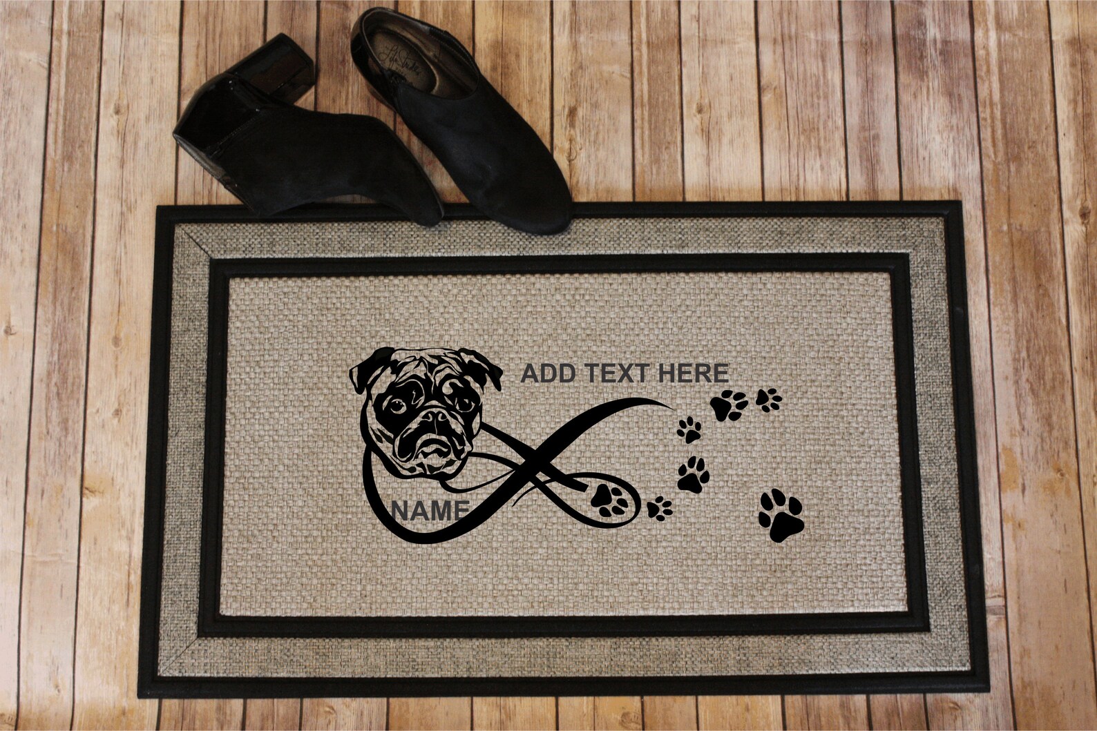 Door Matpug Personalized Greeting and Name Etsy