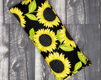 Sunflower DesignYou Pick Scent Neck Pillow Hot and Cold Neck Reusable Rice Pack 5 inches by 20 inches Handmade reusable hot pads and reusable ice packs Hot Cold Pack Ideal Gift