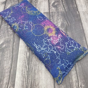 Night sky constellations-microwave heat pad. Heating pad microwave. Rice and flax heating pad. Heat pack reusable. Rice bag for heat therapy