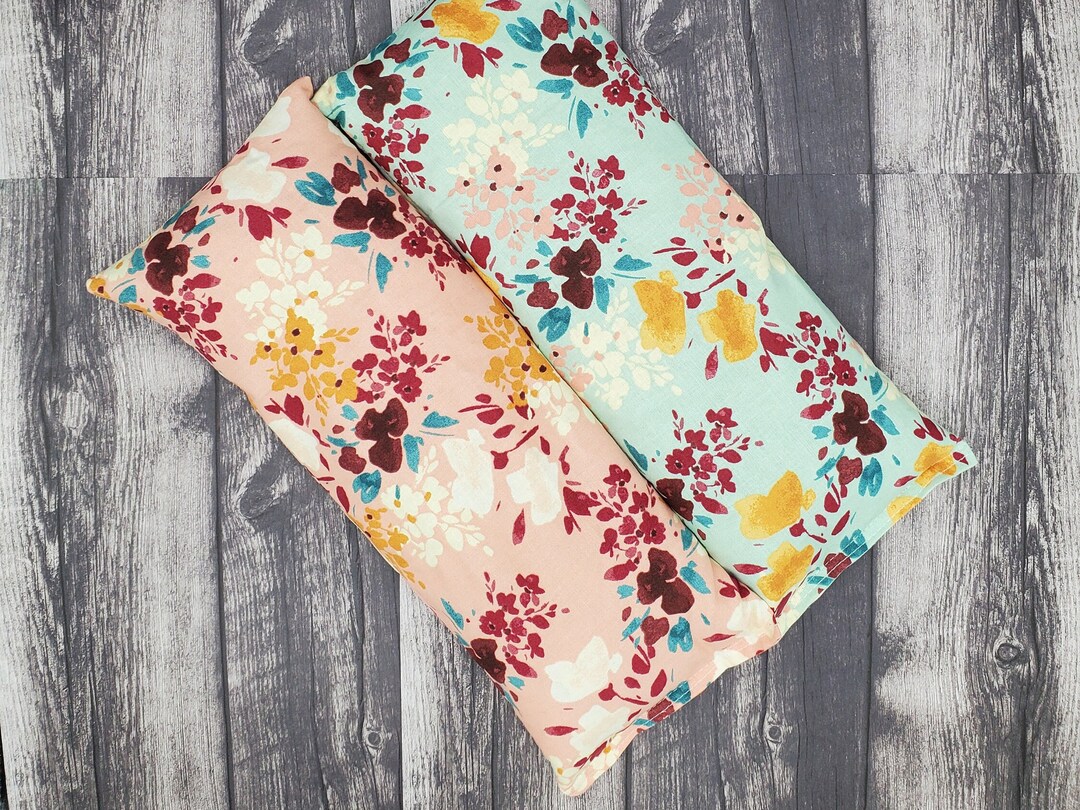 Microwave Hot/cold Rice Pack Blue or Pink Floral Small, Medium, Large With Lavender or Without