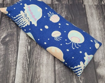 Jellyfish- Glow in the Dark -microwave heating pad or cold pack.  Heat pack reusable. Rice bag for heat therapy. Heat pad reusable. Heat pad