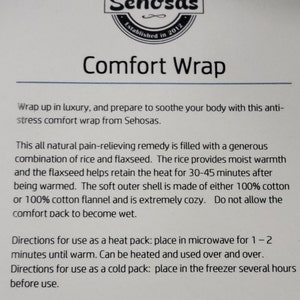 100% Natural heat pad sustainable gift, get well gift for men or women, flax and rice, microwave heat pad, heating pad, hot cold pack image 6