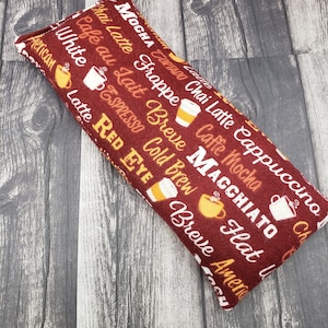 Reusable microwave heat pad. Rice pack. Rice and flaxseed heating pad.  Heat pack reusable.  Rice heating pad. Heat pad reusable. Coffee