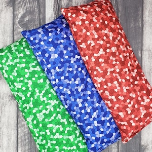 Microwave neck warmer for relaxation and pain relief, flax and rice bag, heating pad, microwave heat pad, add lavender, hot/cold pack