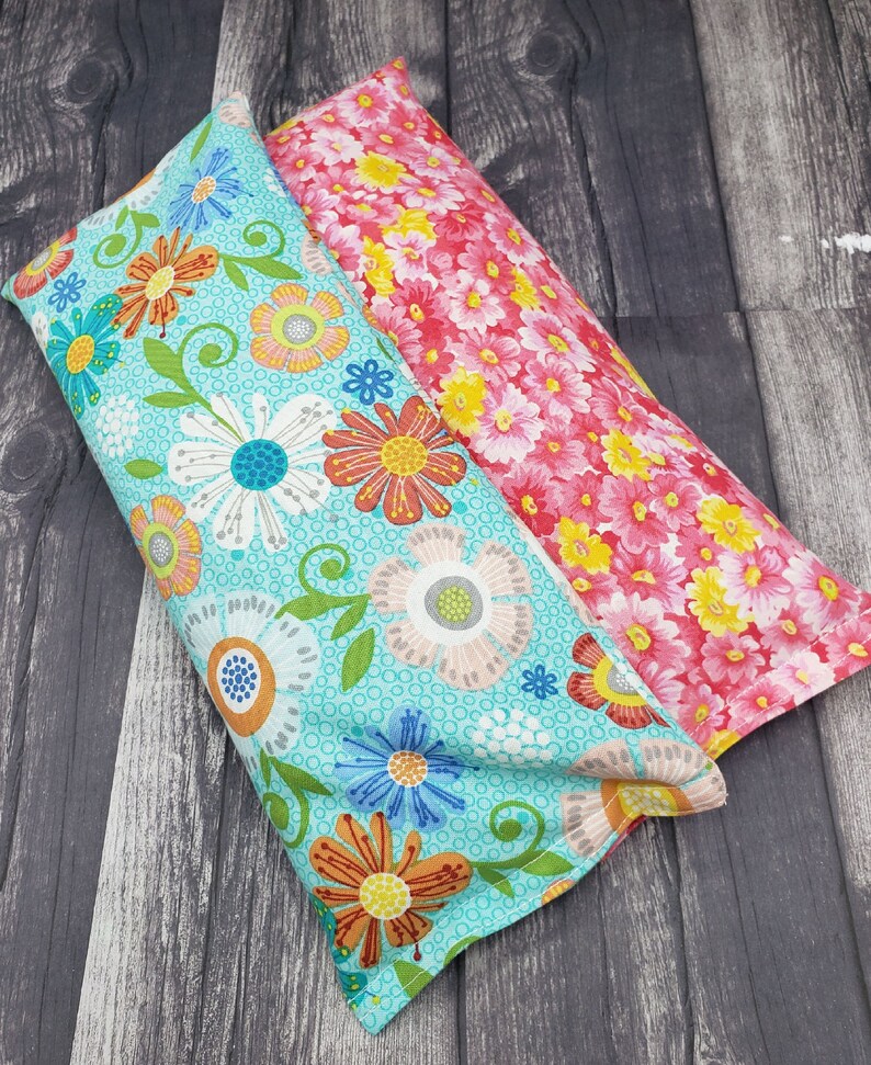 Reusable microwave heat pad. Rice and flaxseed heating pad. Etsy