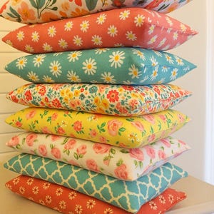 Set of 3 - Handmade heating pad/cold pack all sized 6X8 inches- filled with rice and flax seed - gift two and keep one!