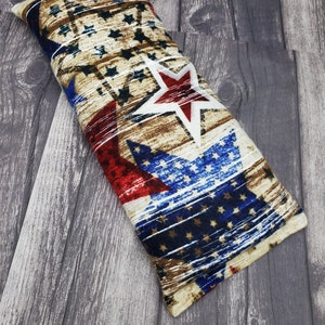 Reusable microwave heat pad.  Rice and flaxseed heating pad.  Heat pack reusable.  Rice heating pad.  Heat pad reusable. Heat pad. Patriotic