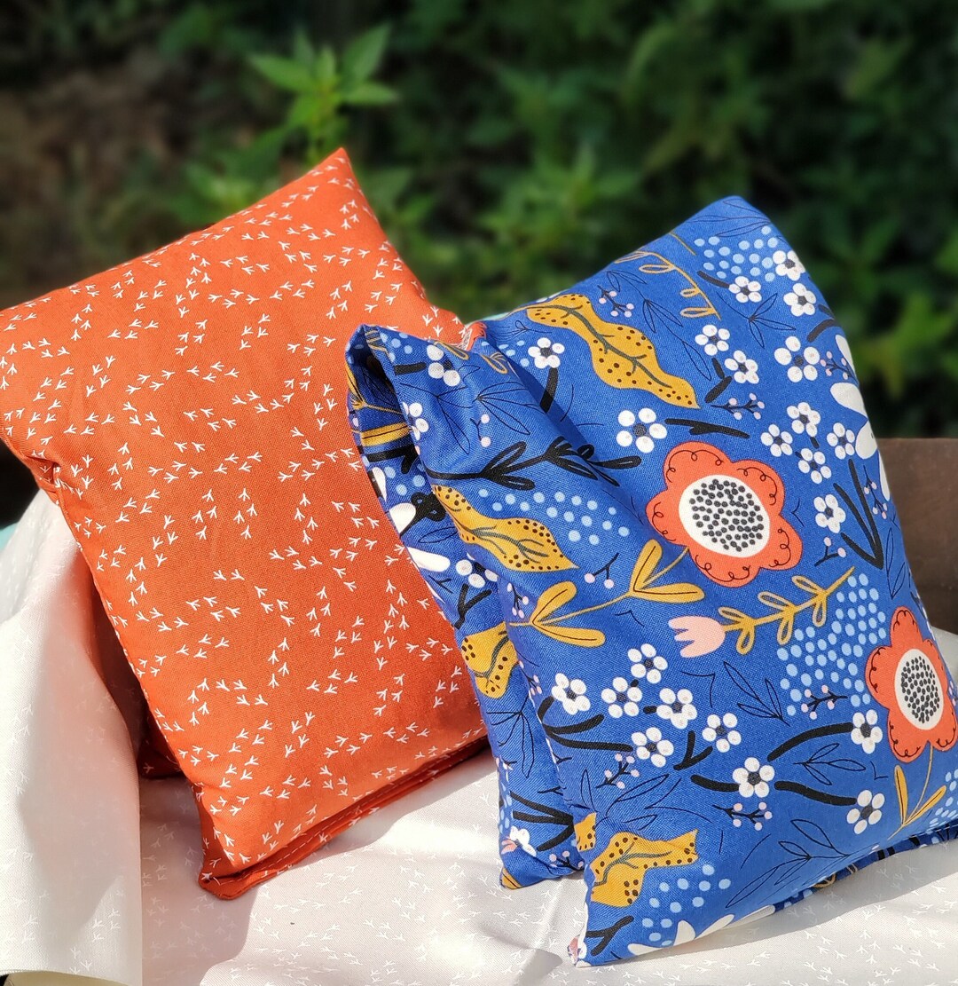 Microwave Heating Pads Filled With Rice and Flax Seed, Set of 2 Size 6