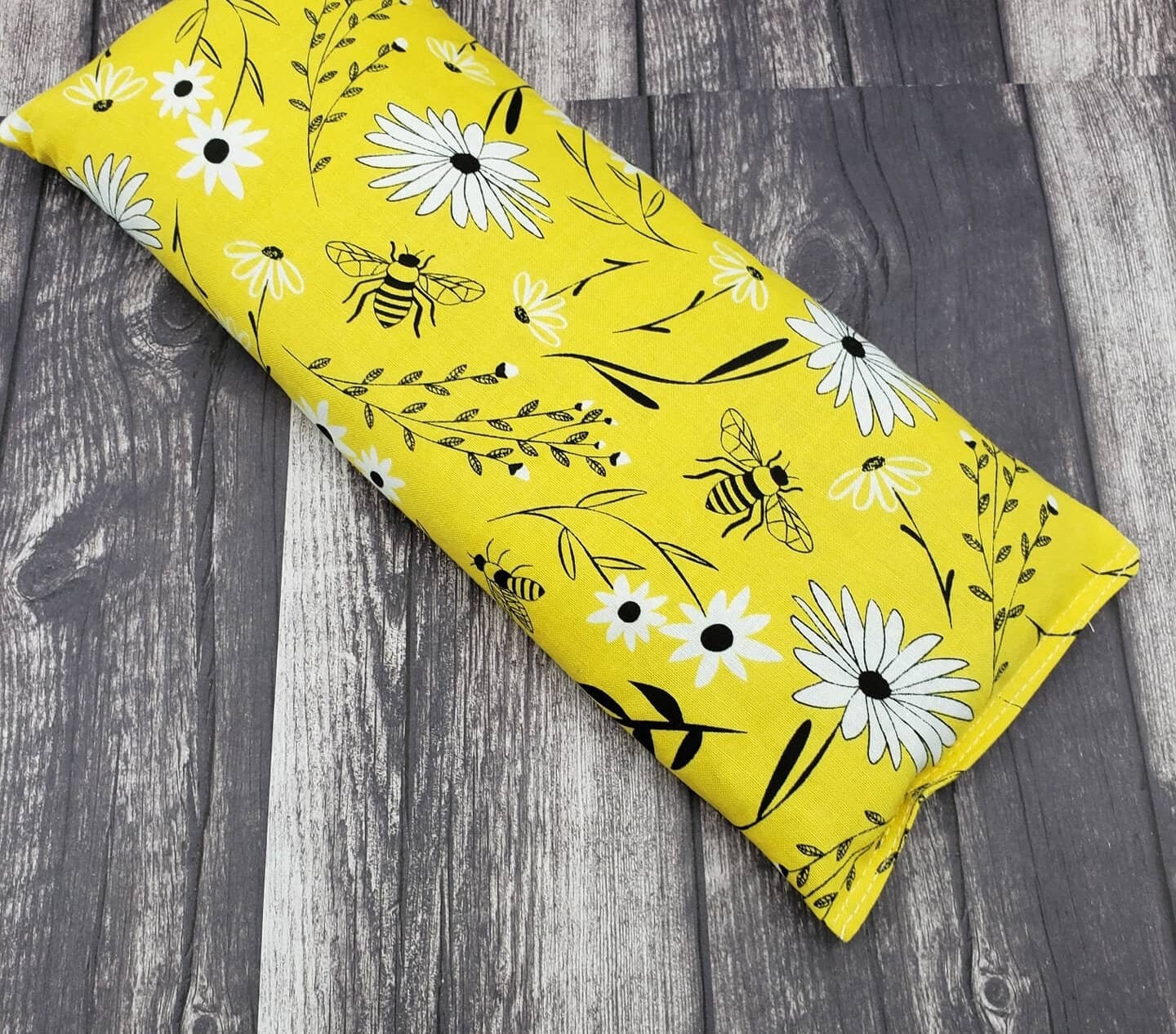 Reusable Microwave Heat Pad. Rice & Flaxseed Heating Heat Pack Reusable. Pad Yellow Daisies