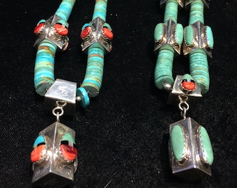 Native American Indian Turquoise Necklace Sterling Silver | Etsy Native American Indian Turquoise Necklace Sterling Silver | Etsy