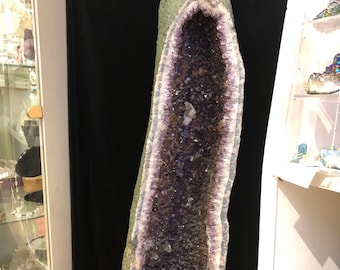XL Amethyst Cathedral Geode: 46" Deep Purple Healing Crystal, Brazilian High Grade natural specimen, SHIPPING NOT Incl
