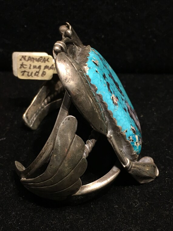 Old Navajo RARE high grade natural Kingman Turquo… - image 7