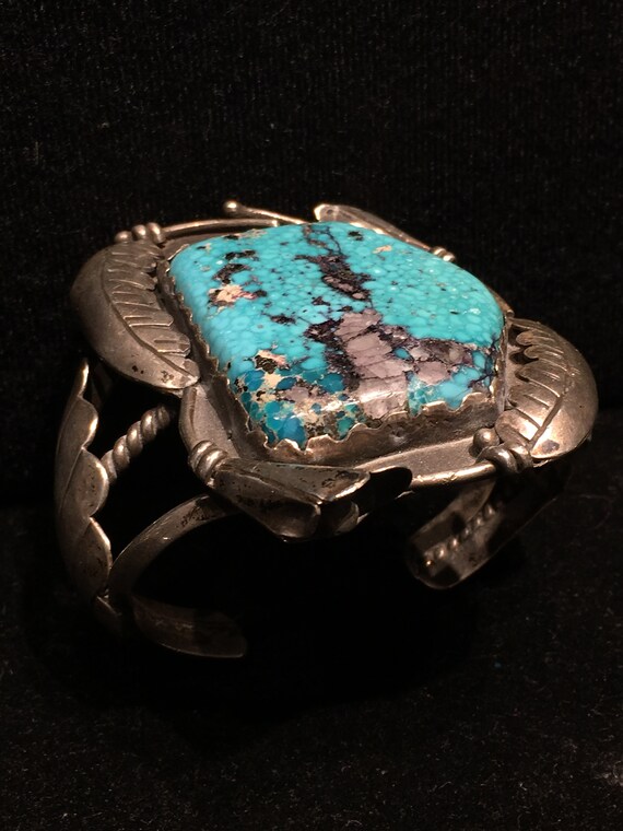 Old Navajo RARE high grade natural Kingman Turquo… - image 8