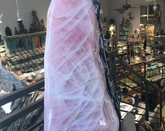 HUGE Rose Quartz Specimen - 765 lbs, XL Healing heart Stone, Upscale Interior Design, 1st Dibs, Shipping NOT Incl
