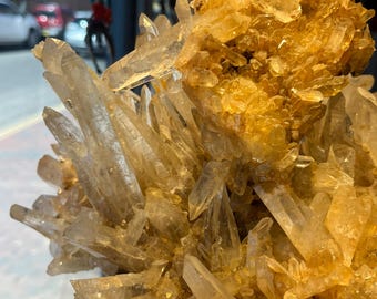 Fine Lemurian Citrine Crystal Cluster Natural Specimen, S/H NOT INCL