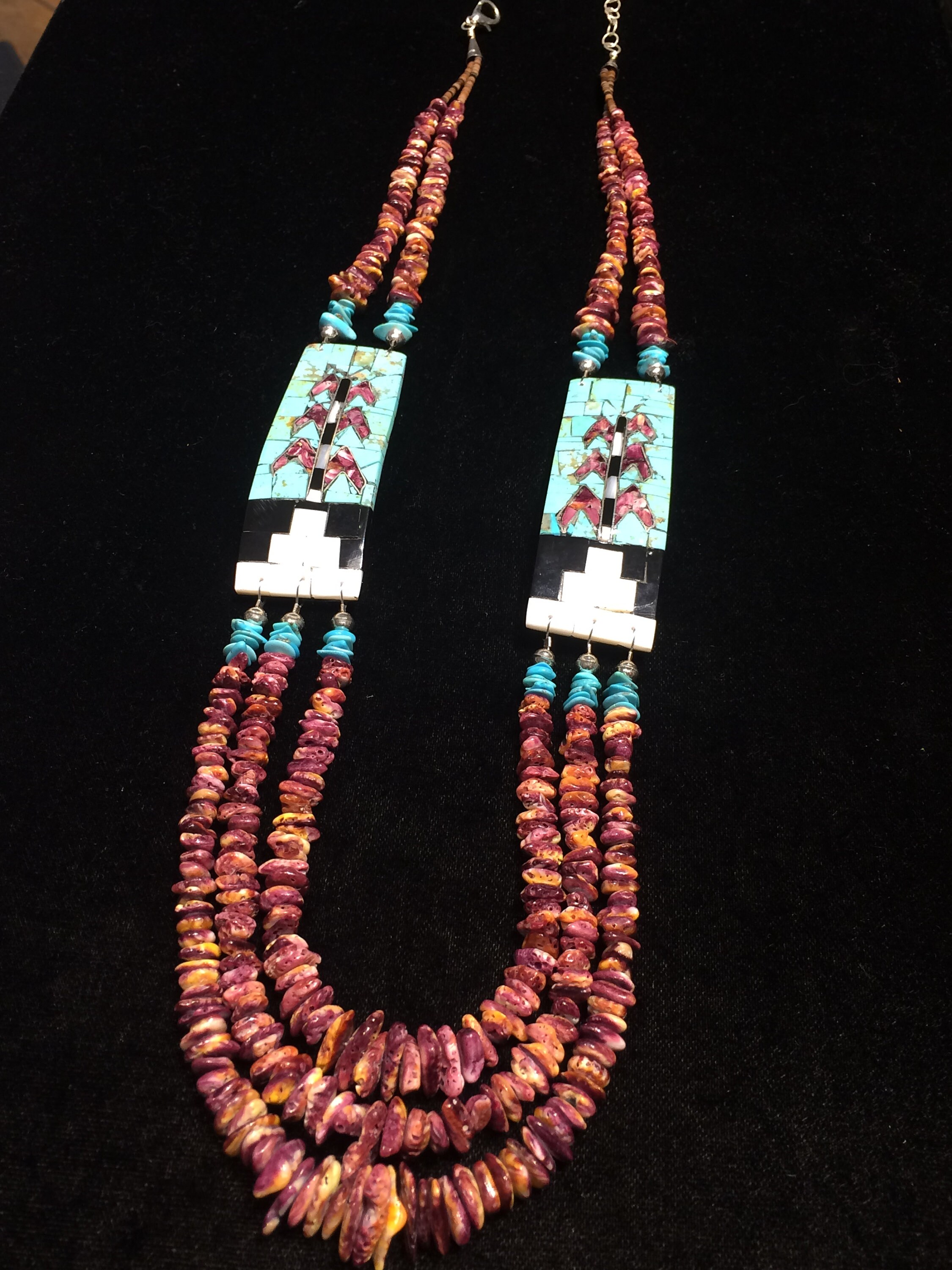 Native American Indian Corn Inlay Multi Strand Necklace - Etsy