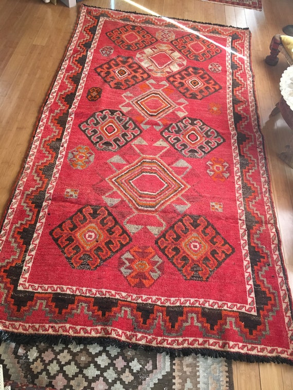 Vintage Persian Tribal Rug Qashqai Shiraz Magic Carpet - Etsy