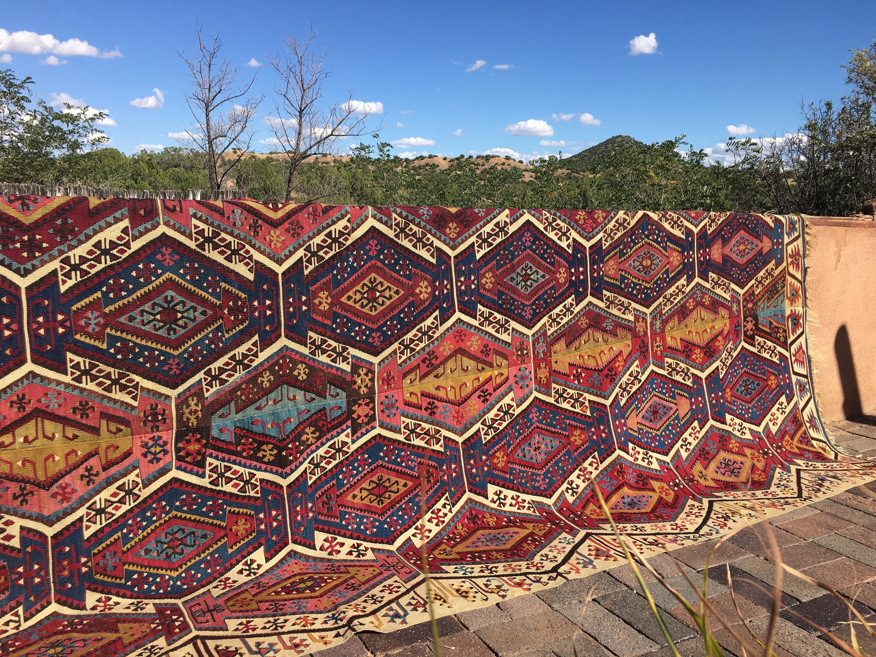 Handmade Syrian Rug GONE Collectible 19th Century C1875 Antique Reyhanli Tribal Kilim Rug ...