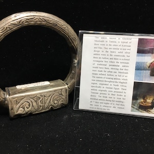 Antique Pure Silver Tribal Dowry Anklet Kholkhal Khalkhal Maghreb North African Tunisian Egyptian Berber Tuareg Bedouin Turkoman Indian