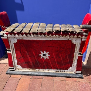 Balinese Gamelan Bali Indonesia Indonesian musical instrument painted wood old patina metal brass bronze hollow bamboo Global World Music