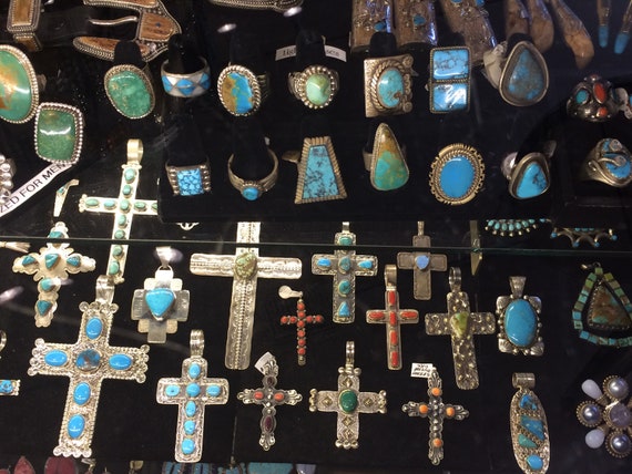Turquoise Ring Cross Pendant Sterling Silver Gold C Pearl - Native American Turquoise Cross Pendant Turquoise Ring Cross Pendant Sterling Silver Gold C Pearl - Native American Turquoise Cross Pendant