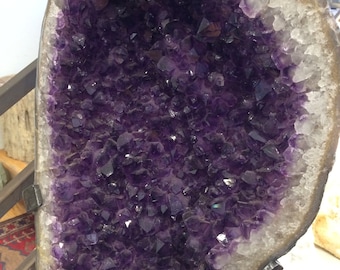 Large Amethyst Cathedral, Natural Crystal Cluster, Heart, raw specimen, Brazil, Uruguay, calcite, druzy, SHIPPING NOT INCL