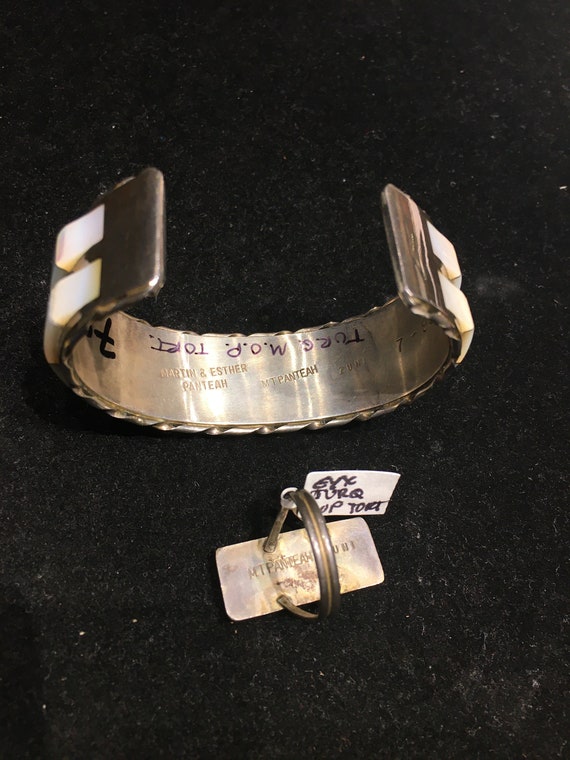 Multi stone Inlay matching set Zuni cuff bracelet… - image 10